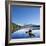 A Woman in a Sea Kayak Paddles on Trillium Lake, Oregon, USA-Gary Luhm-Framed Photographic Print