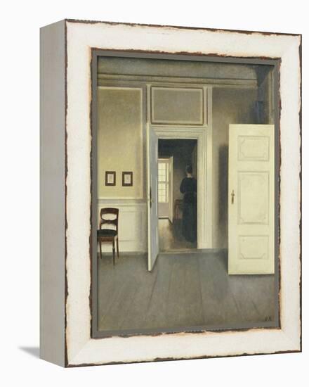 A Woman in an Interior, Strandgade 30, 1901-Vilhelm Hammershoi-Framed Premier Image Canvas