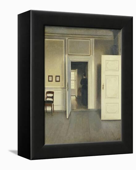 A Woman in an Interior, Strandgade 30, 1901-Vilhelm Hammershoi-Framed Premier Image Canvas