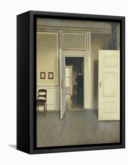 A Woman in an Interior, Strandgade 30, 1901-Vilhelm Hammershoi-Framed Premier Image Canvas