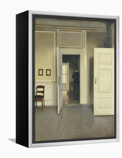 A Woman in an Interior, Strandgade 30, 1901-Vilhelm Hammershoi-Framed Premier Image Canvas