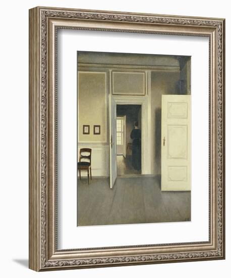 A Woman in an Interior, Strandgade 30, 1901-Vilhelm Hammershoi-Framed Giclee Print