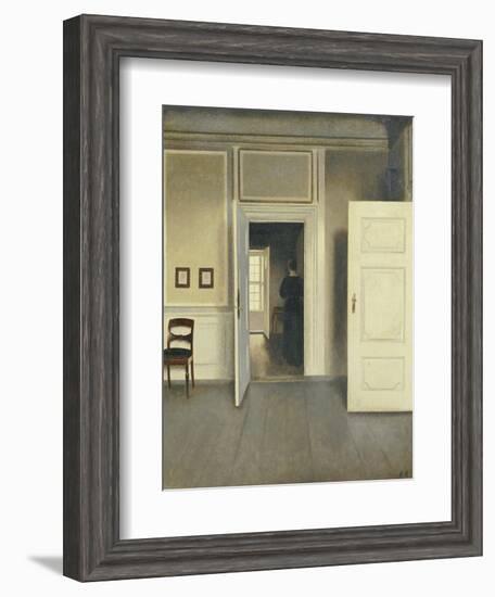 A Woman in an Interior, Strandgade 30, 1901-Vilhelm Hammershoi-Framed Giclee Print