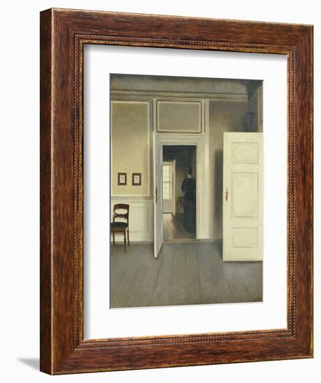 A Woman in an Interior, Strandgade 30, 1901-Vilhelm Hammershoi-Framed Giclee Print