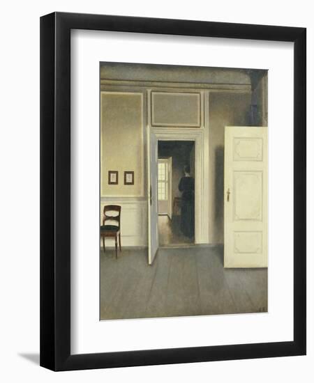 A Woman in an Interior, Strandgade 30, 1901-Vilhelm Hammershoi-Framed Giclee Print