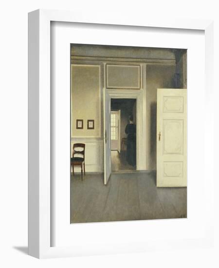 A Woman in an Interior, Strandgade 30, 1901-Vilhelm Hammershoi-Framed Giclee Print