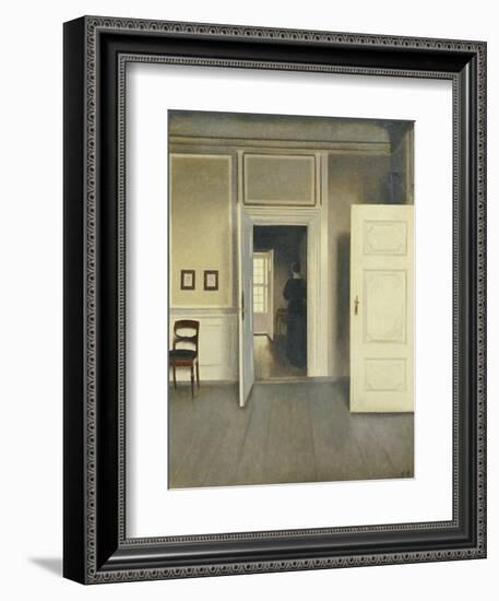 A Woman in an Interior, Strandgade 30, 1901-Vilhelm Hammershoi-Framed Giclee Print