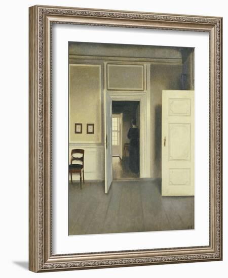 A Woman in an Interior, Strandgade 30, 1901-Vilhelm Hammershoi-Framed Giclee Print