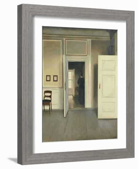 A Woman in an Interior, Strandgade 30, 1901-Vilhelm Hammershoi-Framed Giclee Print