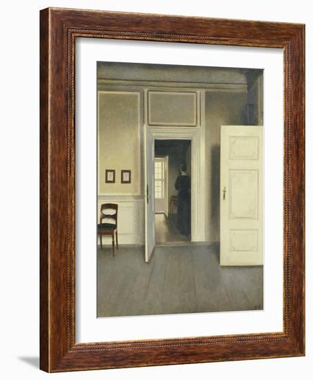 A Woman in an Interior, Strandgade 30, 1901-Vilhelm Hammershoi-Framed Giclee Print