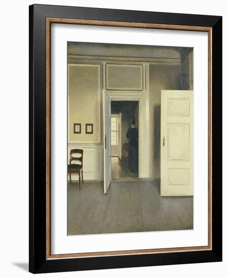 A Woman in an Interior, Strandgade 30, 1901-Vilhelm Hammershoi-Framed Giclee Print