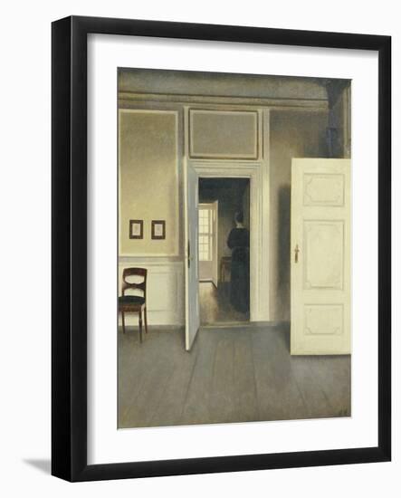 A Woman in an Interior, Strandgade 30, 1901-Vilhelm Hammershoi-Framed Giclee Print