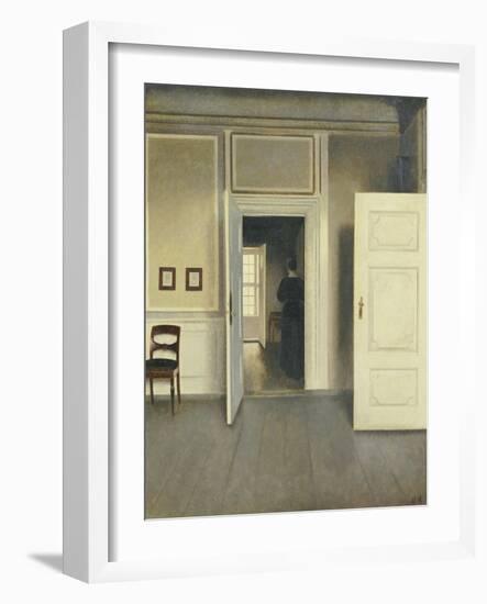 A Woman in an Interior, Strandgade 30, 1901-Vilhelm Hammershoi-Framed Giclee Print