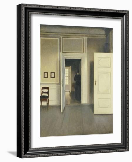 A Woman in an Interior, Strandgade 30, 1901-Vilhelm Hammershoi-Framed Giclee Print