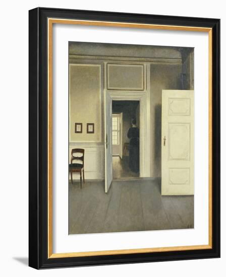 A Woman in an Interior, Strandgade 30, 1901-Vilhelm Hammershoi-Framed Giclee Print