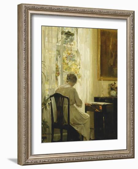 A Woman in an Interior-Carl Holsoe-Framed Giclee Print