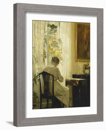 A Woman in an Interior-Carl Holsoe-Framed Giclee Print