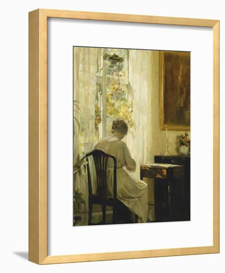 A Woman in an Interior-Carl Holsoe-Framed Giclee Print