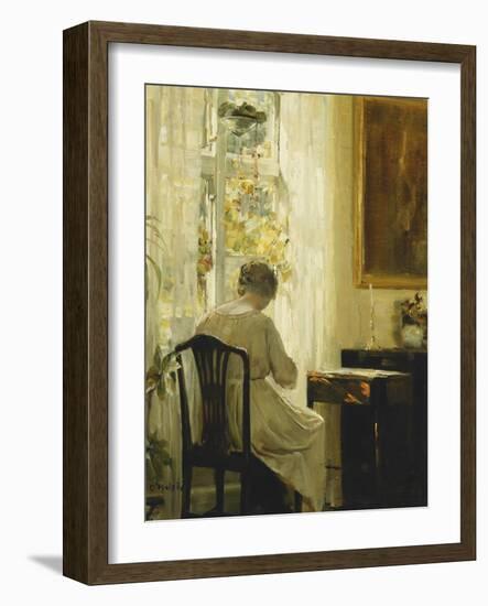 A Woman in an Interior-Carl Holsoe-Framed Giclee Print