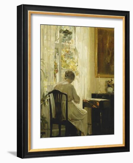 A Woman in an Interior-Carl Holsoe-Framed Giclee Print