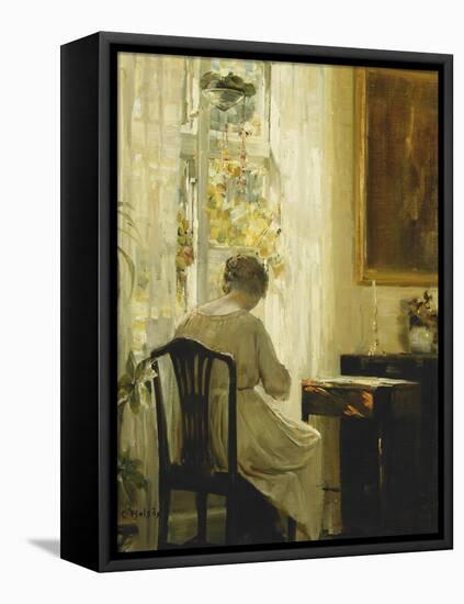 A Woman in an Interior-Carl Holsoe-Framed Premier Image Canvas