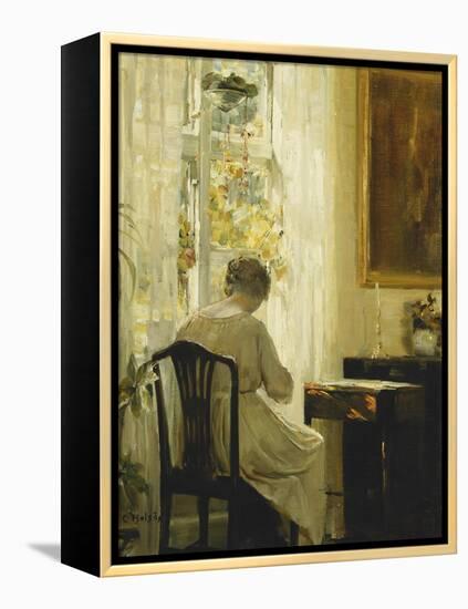 A Woman in an Interior-Carl Holsoe-Framed Premier Image Canvas