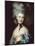 A Woman in Blue (Portrait of the Duchess of Beaufort)-Thomas Gainsborough-Mounted Art Print