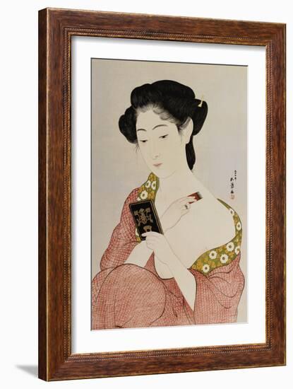 A Woman in Underclothes, 1918-Hashiguchi Goyo-Framed Giclee Print