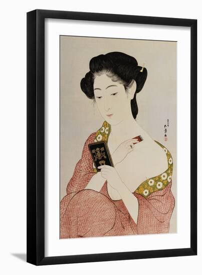 A Woman in Underclothes, 1918-Hashiguchi Goyo-Framed Giclee Print