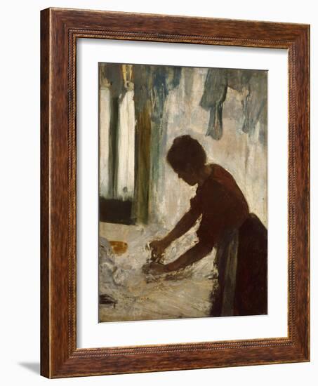 A Woman Ironing, 1873-Edgar Degas-Framed Giclee Print