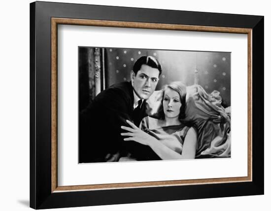 A WOMAN OF AFFAIRS, 1929 directed by CLARENCE BROWN with John Mack Brown / Greta Garbo (b/w photo)-null-Framed Photo