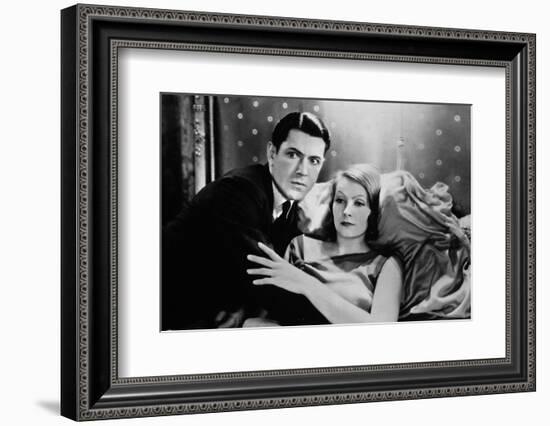 A WOMAN OF AFFAIRS, 1929 directed by CLARENCE BROWN with John Mack Brown / Greta Garbo (b/w photo)-null-Framed Photo