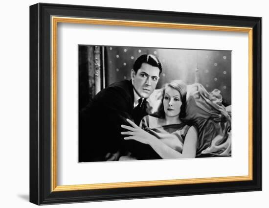 A WOMAN OF AFFAIRS, 1929 directed by CLARENCE BROWN with John Mack Brown / Greta Garbo (b/w photo)-null-Framed Photo