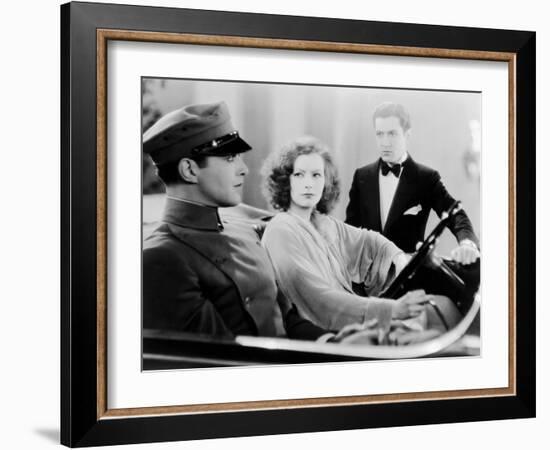 A Woman Of Affairs, Douglas Fairbanks Jr., Greta Garbo, Johnny Mack Brown, 1928-null-Framed Photo