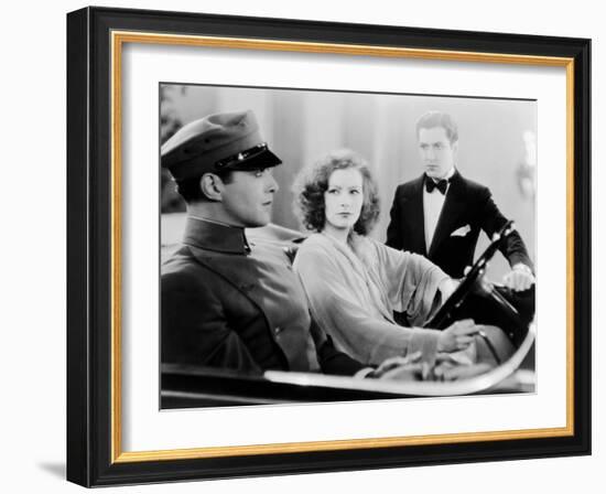 A Woman Of Affairs, Douglas Fairbanks Jr., Greta Garbo, Johnny Mack Brown, 1928-null-Framed Photo