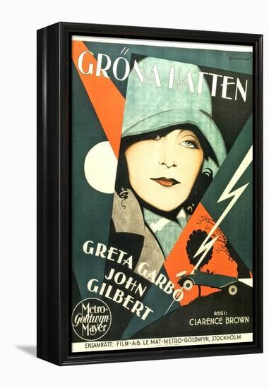 A Woman of Affairs, Swedish Movie Poster, 1928-null-Framed Stretched Canvas