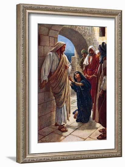 A Woman of Canaan (Colour Litho)-Harold Copping-Framed Giclee Print