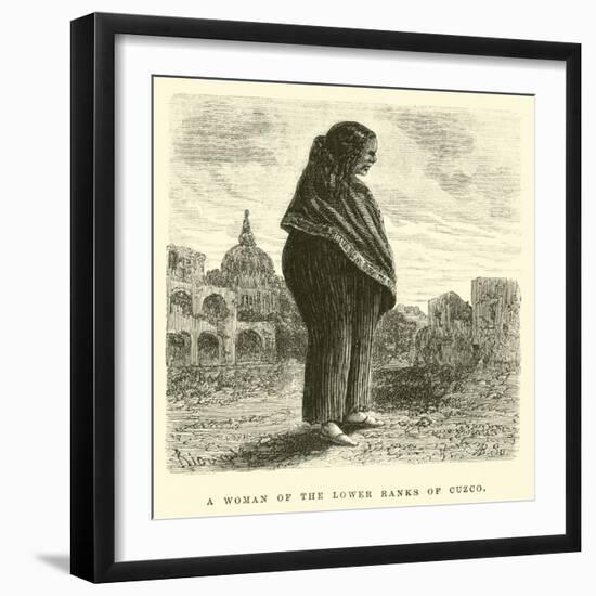 A Woman of the Lower Ranks of Cuzco-Édouard Riou-Framed Giclee Print