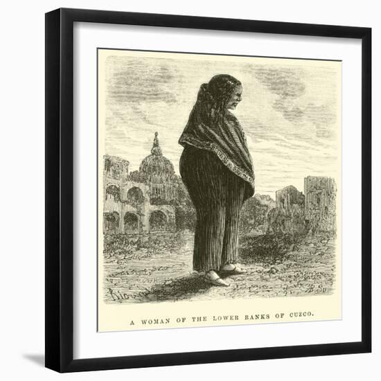 A Woman of the Lower Ranks of Cuzco-Édouard Riou-Framed Giclee Print