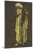 A Woman Playing a Cithara-Edward Burne-Jones-Mounted Giclee Print