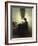 A Woman Reading by Candlelight in an Interior-Peter Ilsted-Framed Giclee Print