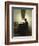 A Woman Reading by Candlelight in an Interior-Peter Ilsted-Framed Giclee Print