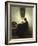 A Woman Reading by Candlelight in an Interior-Peter Ilsted-Framed Giclee Print