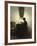 A Woman Reading by Candlelight in an Interior-Peter Ilsted-Framed Giclee Print