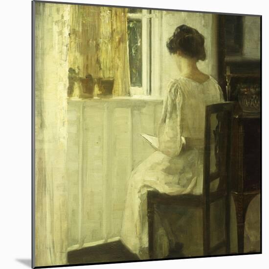 A Woman Reading in a Sunlit Interior-Carl Holsoe-Mounted Giclee Print