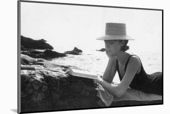 A Woman Reading on a Cliff-Angelo Cozzi-Mounted Photographic Print