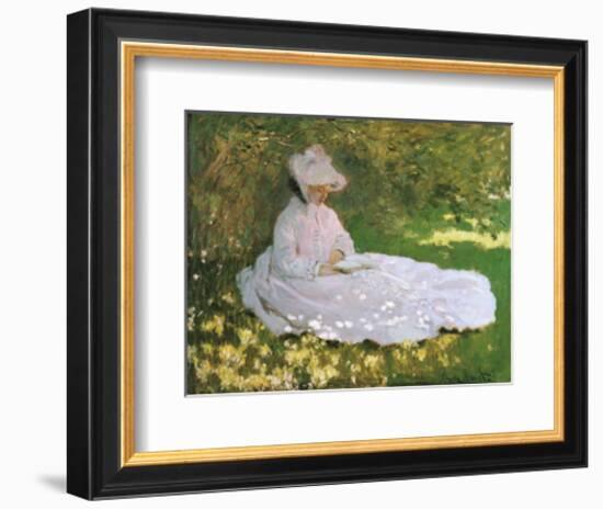 A Woman Reading-Claude Monet-Framed Art Print