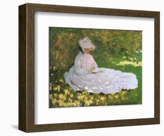 A Woman Reading-Claude Monet-Framed Art Print