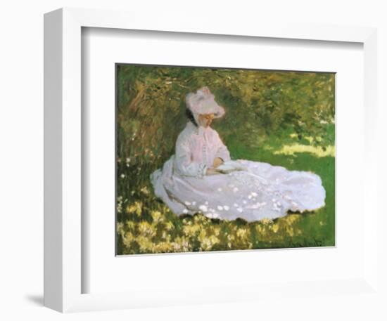 A Woman Reading-Claude Monet-Framed Art Print