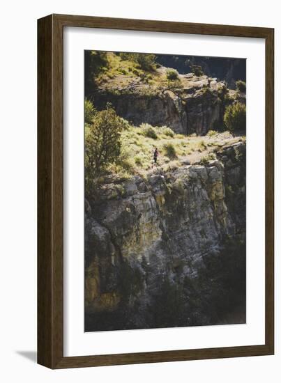 A Woman Running On The Wind Caves Trail, Logan Canyon, Utah-Louis Arevalo-Framed Photographic Print